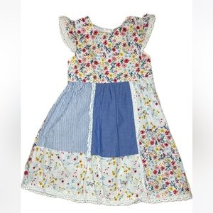 Blueberi Boulevard Girls Patchwork Dress- SIZE 6